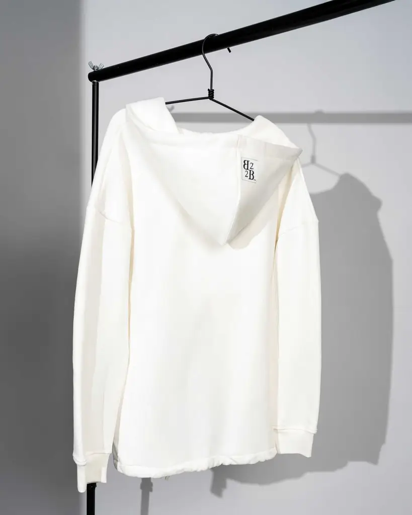 Felpa Hoodie Diagonal White Shadow — Anteprima 3